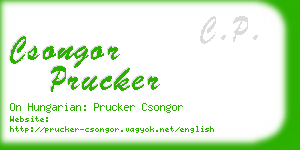 csongor prucker business card